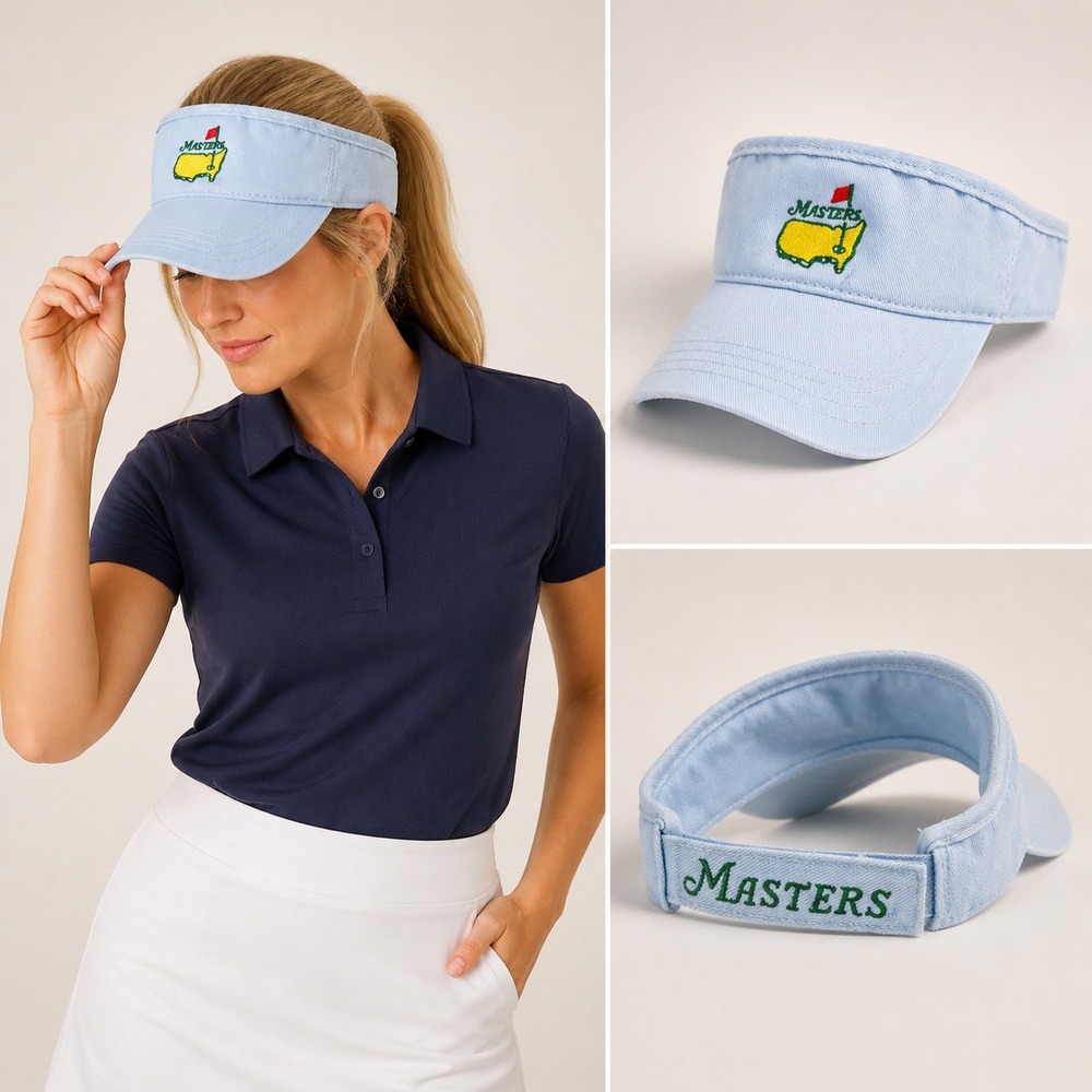 The Masters Golf Visor Hat American Needle Adjustable Light Baby Blue Augusta OS